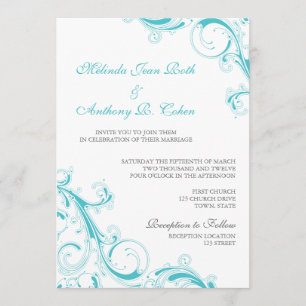 Invitation Curaçao bleu frénétique