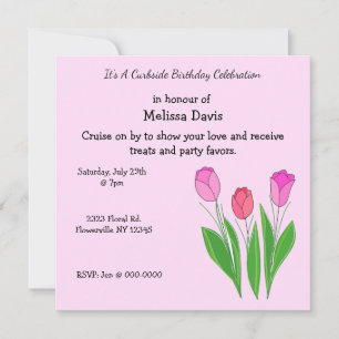 Invitation Curbside Anniversaire Fête