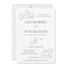 Curly Script Dieu est Amour Mariage chrétien