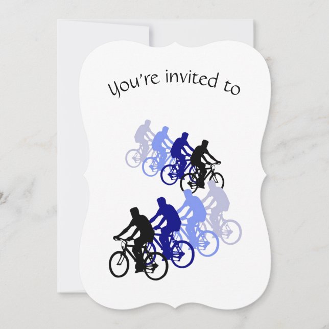 Invitation Custom Age Vélo Anniversaire Fête Sport Art (Devant)