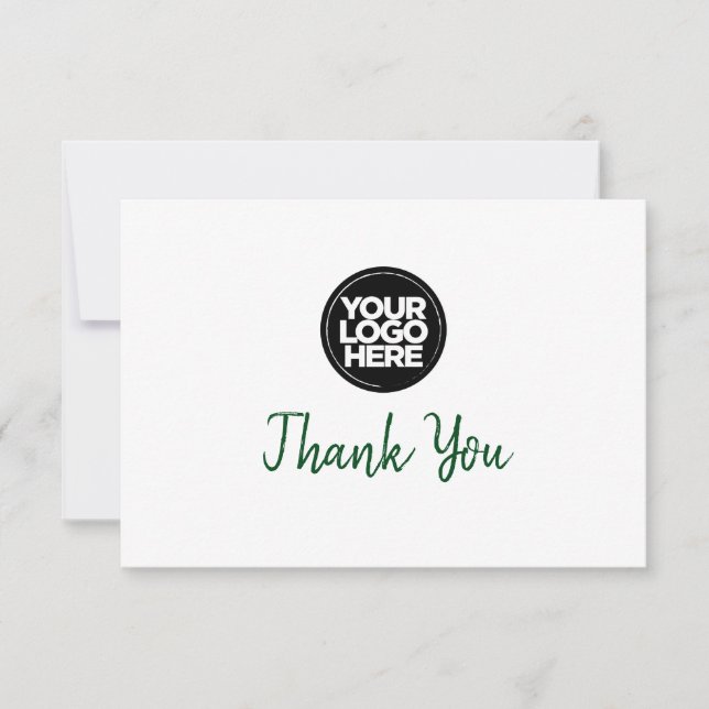 Invitation Custom Business Logo And Message Thank You Card (Devant)