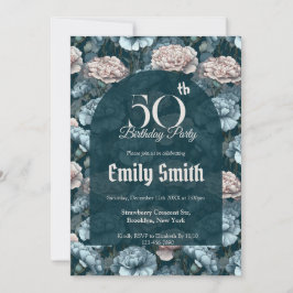 Invitation Custom Carnation Accent Teen Birthday