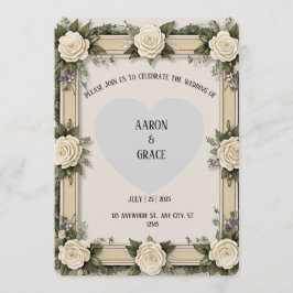 Invitation Custom Elegant Envelope in Rose Petals