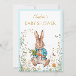 Invitation Custom Pierre le Baby shower lapin
