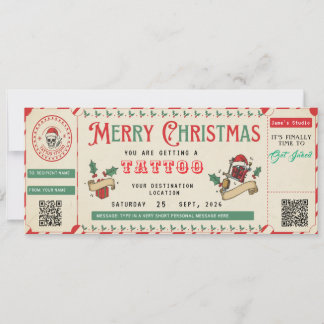 Invitation Custom Tattoo GiftCard Ticket Certificate Voucher