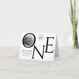 Invitation Customizable ONE First Birthday Photo