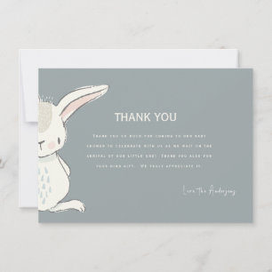 Invitation Cute aquarelle Baby shower de lapin Merci