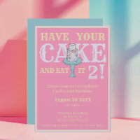 Cute Avoir Votre Gâteau Drôle Deuxième Anniversair