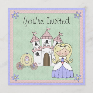 Invitation Cute Blond Princess Fairy Tale Anniversaire Invita