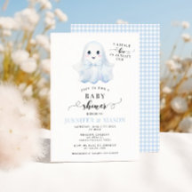 Cute Blue Little Boo Ghost Bow Cravate bébé garçon