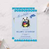 Cute Blue Panda Ours Wild Un 1er anniversaire Phot