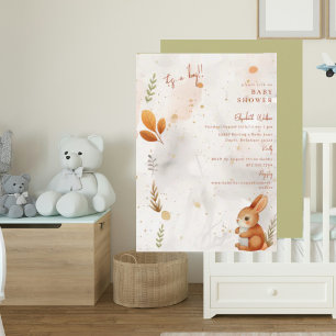 Invitation Cute Boho Bunny C'est un Baby shower garçon