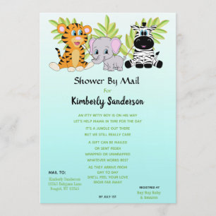 Invitation Cute Boy Baby shower par Mail Jungle Safari