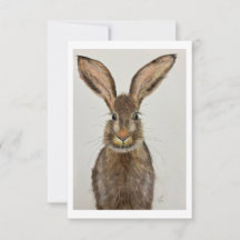 Cute Brown Bunny Note card - Original artwork