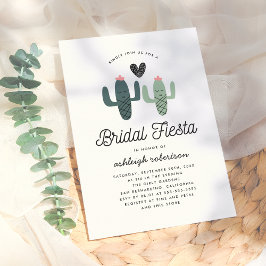 Invitation Cute Cactus Fiesta Fête des mariées moderne