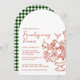 Invitation Cute célébration de dîner décontracté pour la fête