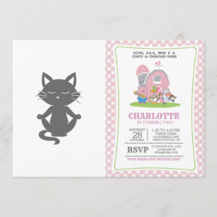 Invitation Cute chat en méditation - Choisir la couleur arriè