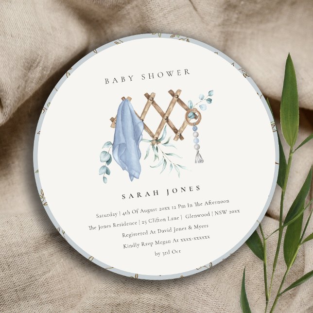 Invitation Cute Chic Boy Baby Nursery Baby shower essentiel (Créateur téléchargé)