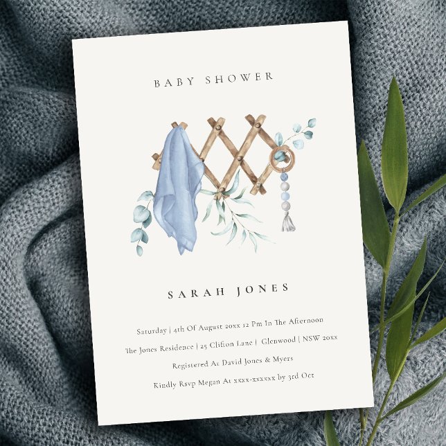 Invitation Cute Chic Boy Baby Nursery Baby shower essentiel (Créateur téléchargé)