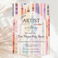 Cute Crayon Pastel Petit Baby shower Artiste