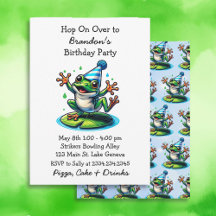 Cute Dancing Frog Boy's Birthday Party