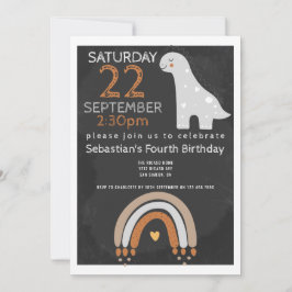 Invitation Cute Dinosaur fête d'anniversaire Personnalisée
