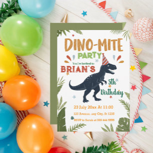 Invitation Cute Dinosaures rugit garçon Anniversaire