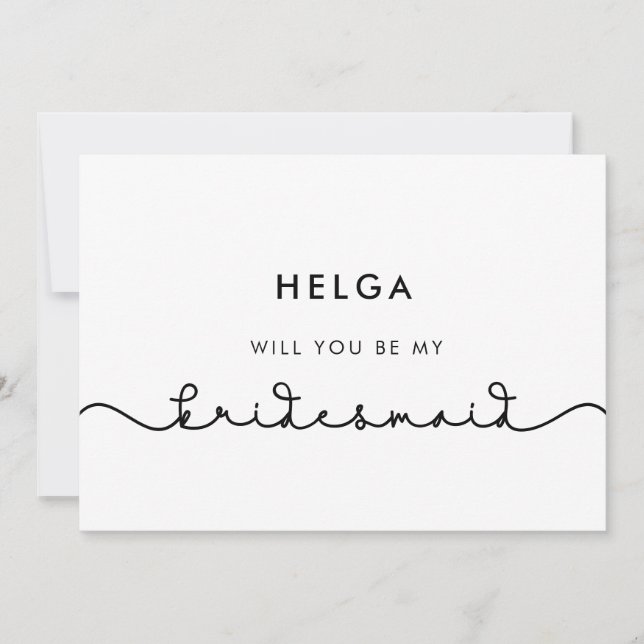 Invitation Cute du coeur de connexion Bridesmaid proposition (Devant)