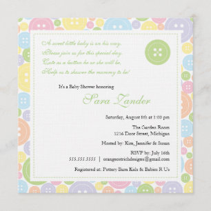 Invitation Cute en tant qu'invitation à un Baby shower neutre