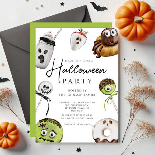 Invitation Cute Épouvantable Bonbons Halloween