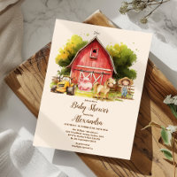 Cute Farm Animaux Verdure Garçon Grange Baby showe