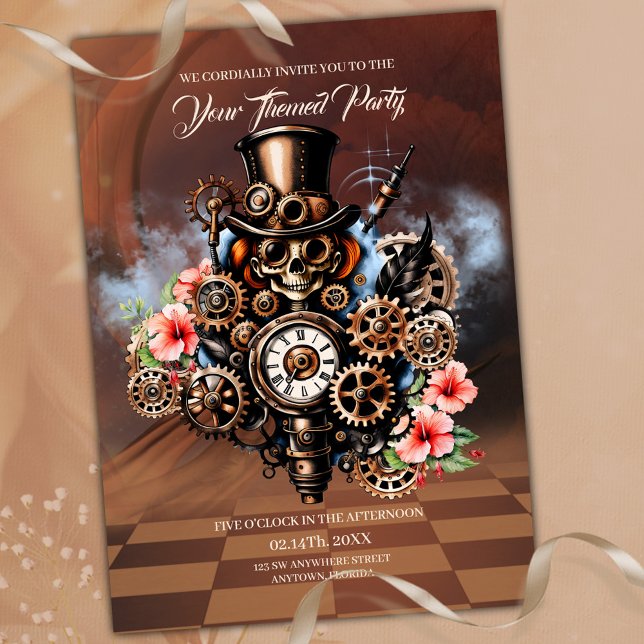 Invitation Cute femmes steampunk (Steampunk)