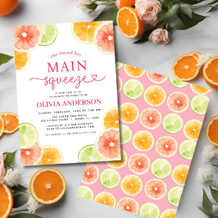 Invitation Cute Fête des mariées de Citrus de Squeeze Princip