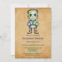 Cute Frankenstein Halloween Boy Birthday Mash