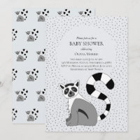 Cute Genre Neutre Jungle Lemur Nom Baby shower