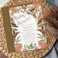Cute Giraffe Boho Grasses séchées Baby shower Invi