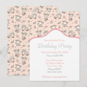 Invitation Cute Girls Lecture Livres Idées Cadeaux