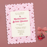 Cute Girly rose Cerises rouges Coeurs Bows