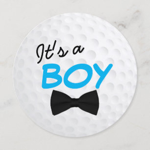 Invitation Cute Golf Ball Bow Cravate Baby Boy Shoy