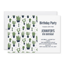 Cute Green Cactus dans les pots de fleurs Motif An