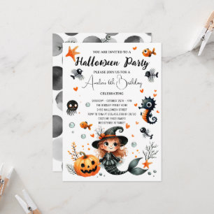 Invitation Cute Halloween Anniversaire de enfant Éffrayant Fu