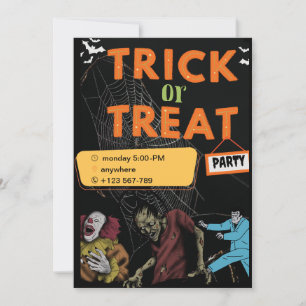 Invitation Cute Halloween Anniversaire de enfant Party Invita
