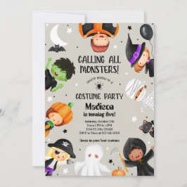 Invitation Cute Halloween Spooktacular Costume fête d'anniver