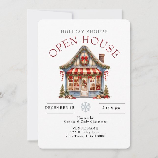 INVITATION CUTE HOLIDAY SHOPPE OPEN HOUSE (Devant)