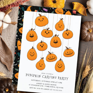 Invitation Cute Jack O'lantern Citrouille Carving Halloween