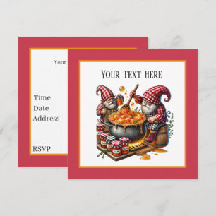 Invitation Cute Jam fêter gnome