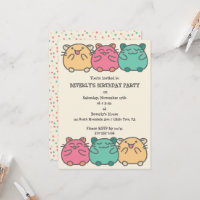 Cute Kawaii Style Hamsters de Dessin Personnalisé