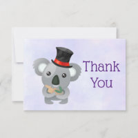 Cute Koala dans un Merci de chapeau noir