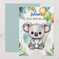 Cute Koala Wonderland Fête d'anniversaire