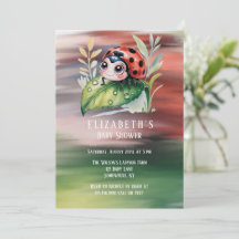 Cute Ladybug Girl Baby Shower